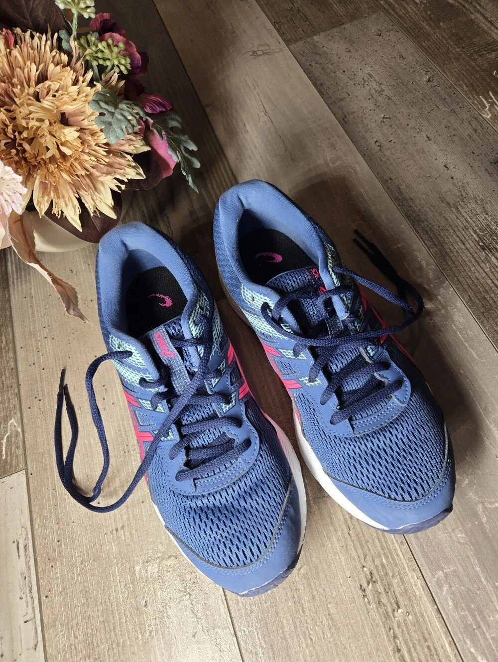 ASICS Gel‑Contend 6 Blue Pink Running Shoes – Women’s Size 8
